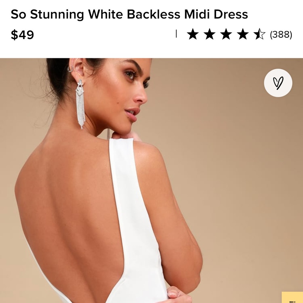 Super cute, flattering high neck, white dress. Perfect for bridal events!